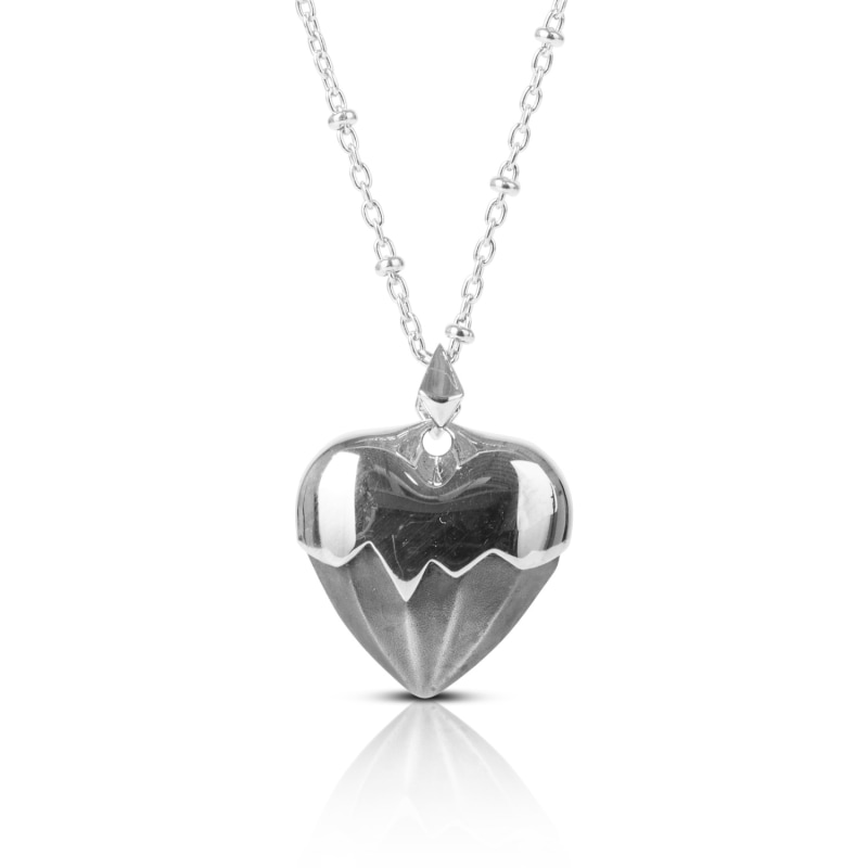 Thumbnail of Black Heart Pendant Silver image