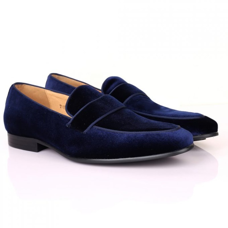 Alfred Velvet Loafers – Navy | DAVID WEJ | Wolf & Badger