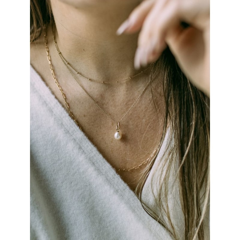 Gold bobble chain necklace new arrivals