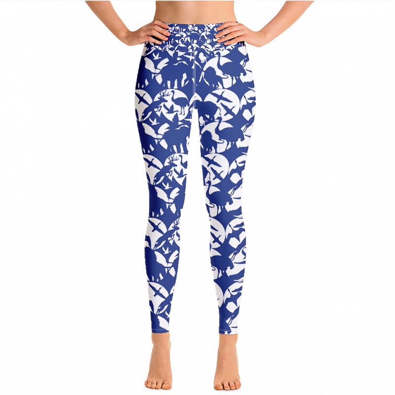 Thumbnail of High Waist Yoga Leggings In Animal World image