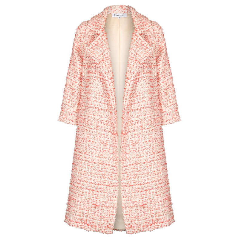 Thumbnail of Woolhampton Coat - Cream & Coral image