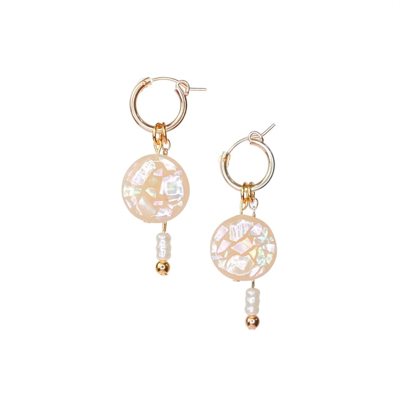 Thumbnail of Mother-Of-Pearl Terrazzo Earrings In Natural image