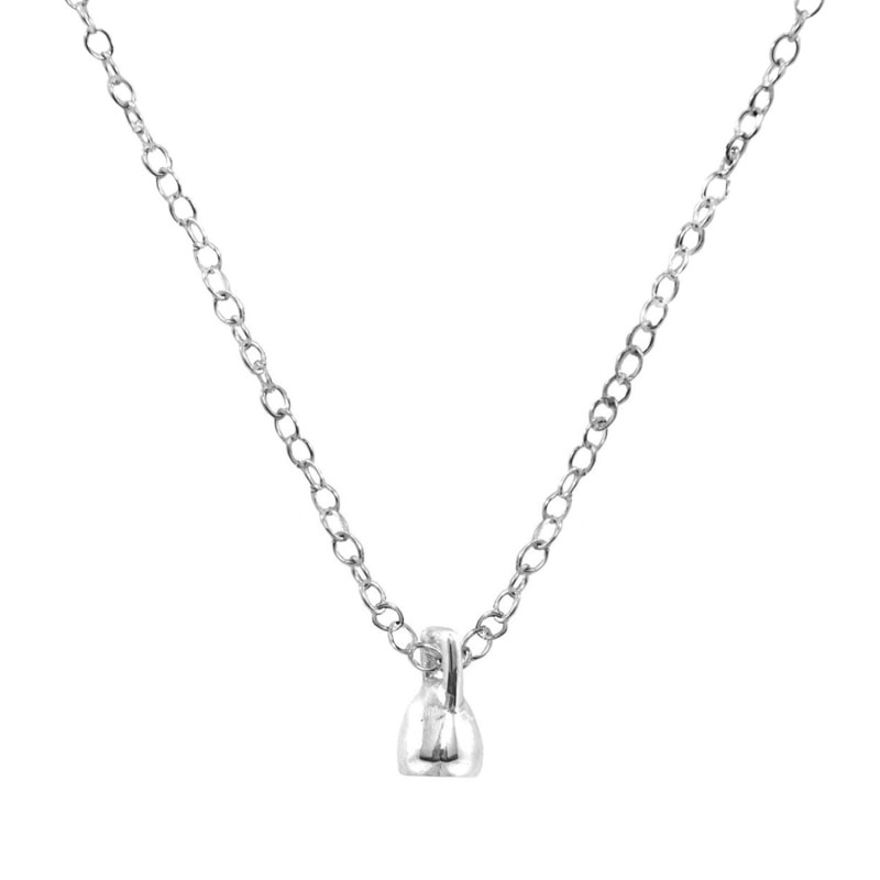 Thumbnail of Geometric Triangle Link Paradise Silver Necklace Pendant image