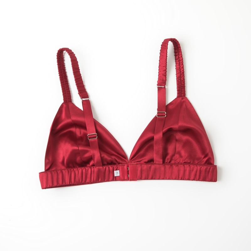 Ruby Red Ruffle Silk Bralette – This Belongs To