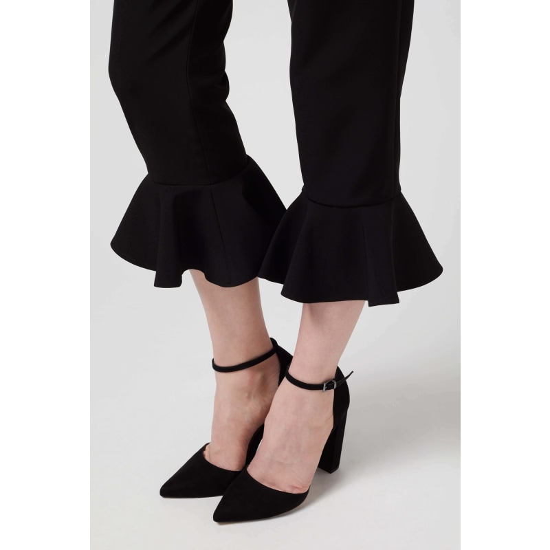 Thumbnail of Ruched Cropped Trousers Black image
