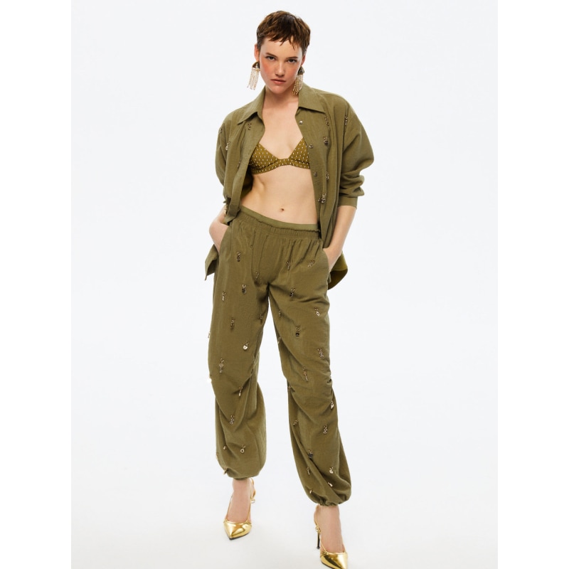 Ruched leg hotsell pants