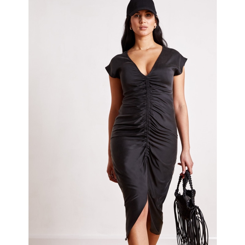 Ruched silk deals