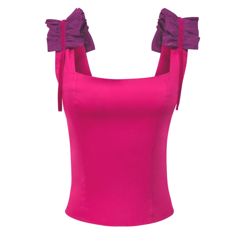 Thumbnail of Ruffles Please Slim Fit Top - Pink image