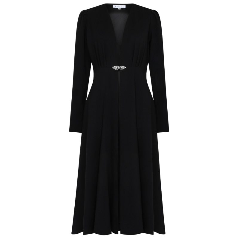 Thumbnail of Dulwich Coat Black Wool Crepe image