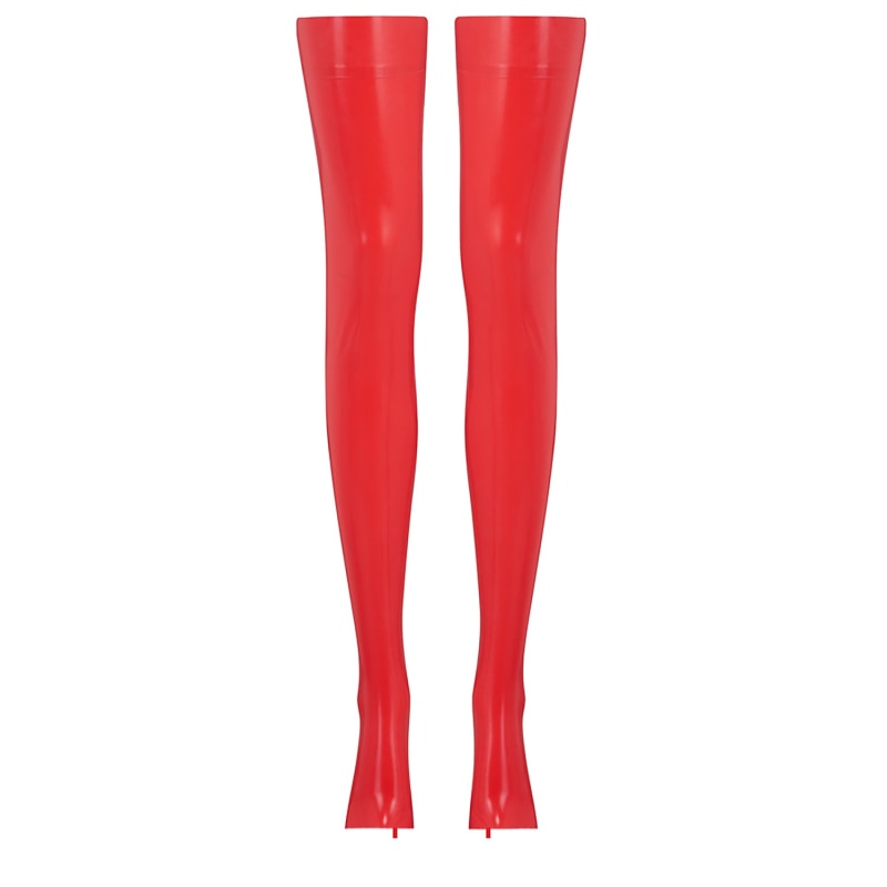 Latex Stockings - Red | Elissa Poppy | Wolf & Badger