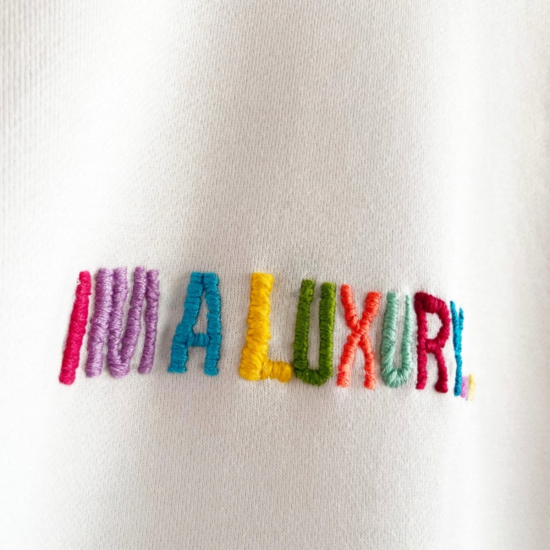 Thumbnail of Im A Luxury - White Unisex Sweatshirt image