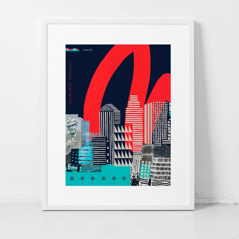 Thumbnail of Montreal Cityscape: Urban Skyline Art Print image