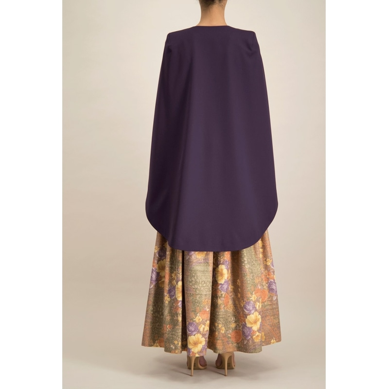 Thumbnail of Iconic Purple Gabardine Cape Jacket image