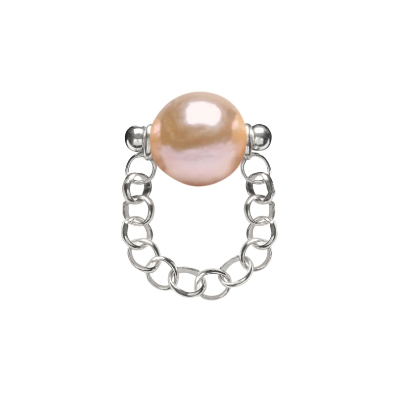 Thumbnail of Auria Gold Pearl Chain Ring - Silver image