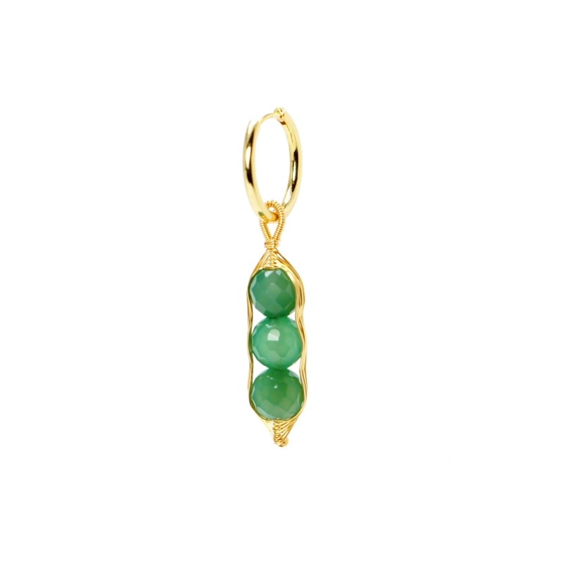 Thumbnail of Garden Peas Single Earring Green Chrysoprase image