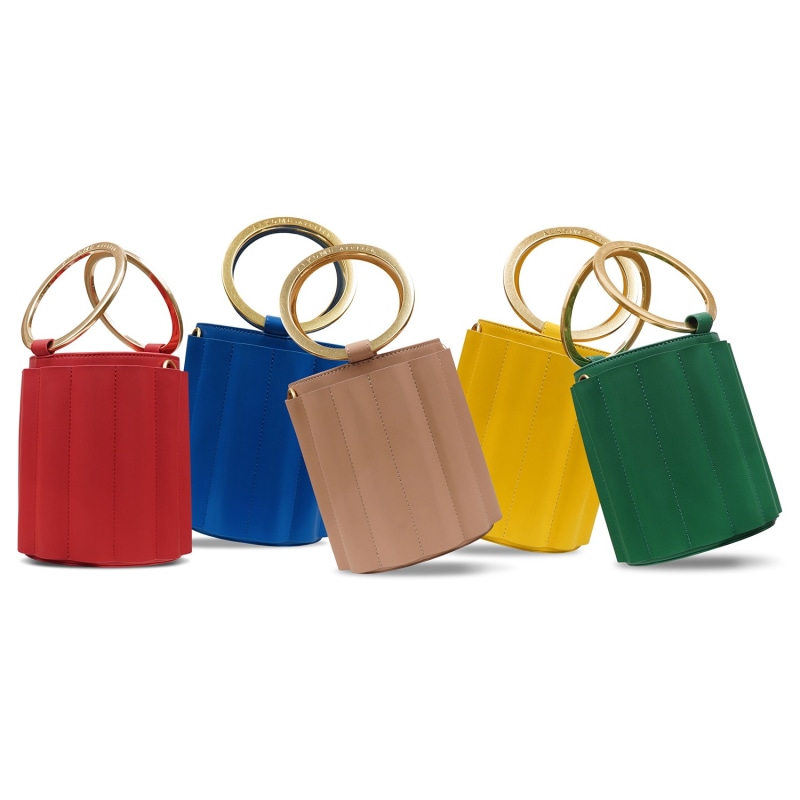 Thumbnail of Water Metal Handle Small Bucket Bag - Red image