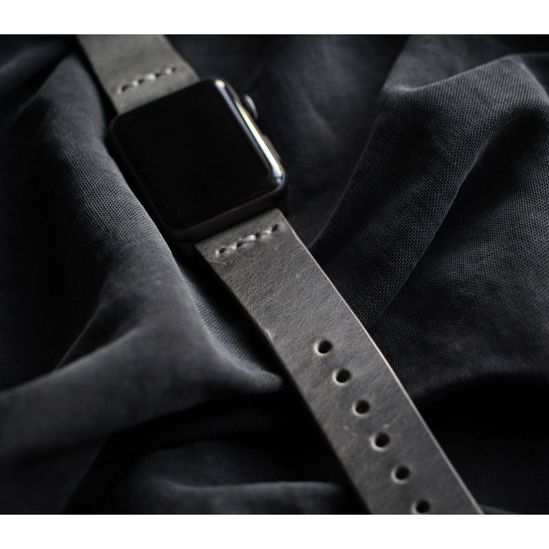 Thumbnail of Apple Watch Leather Band - Antique Gray image