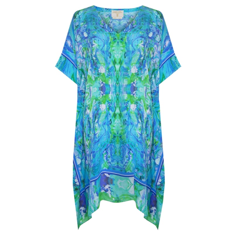 Thumbnail of Turquoise Glow Classic Silk Kaftan image