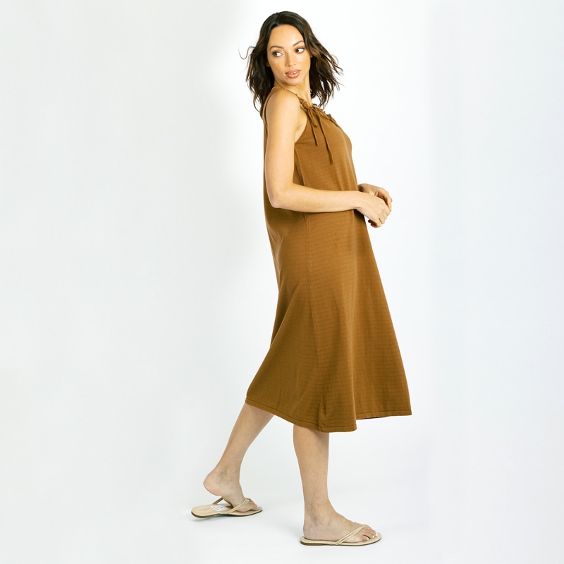 Thumbnail of Cashmere Maxi Slip Dress - Rum Caramel image