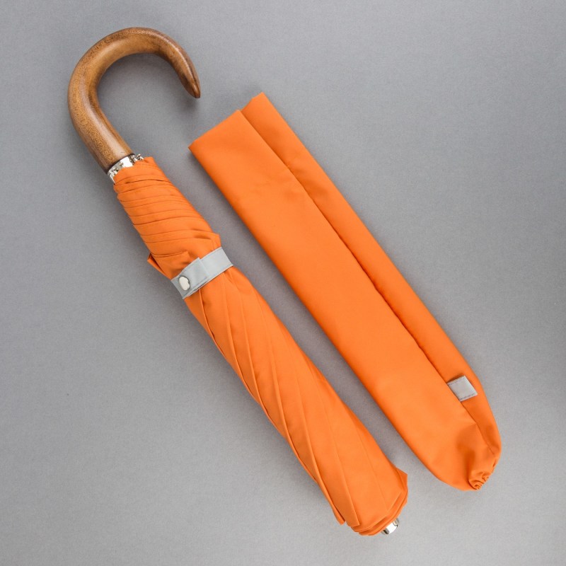 Thumbnail of British Folding Umbrella Orange & Grey image