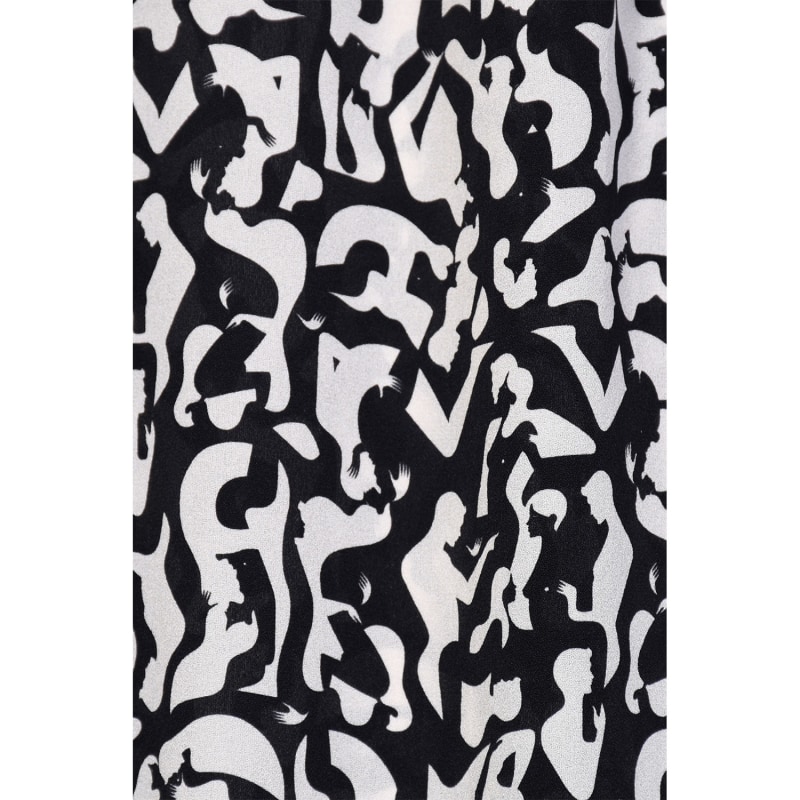 Thumbnail of Chloe Dress Black & Cream Karma Print image