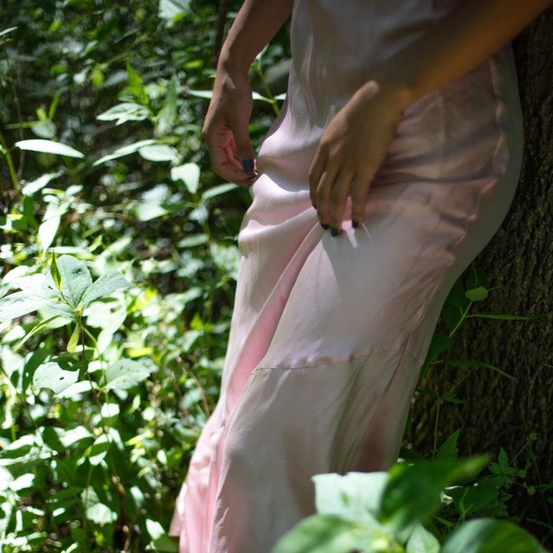 Thumbnail of Natural Dyed Prairie Wildrye Slip Dress In Primrose image