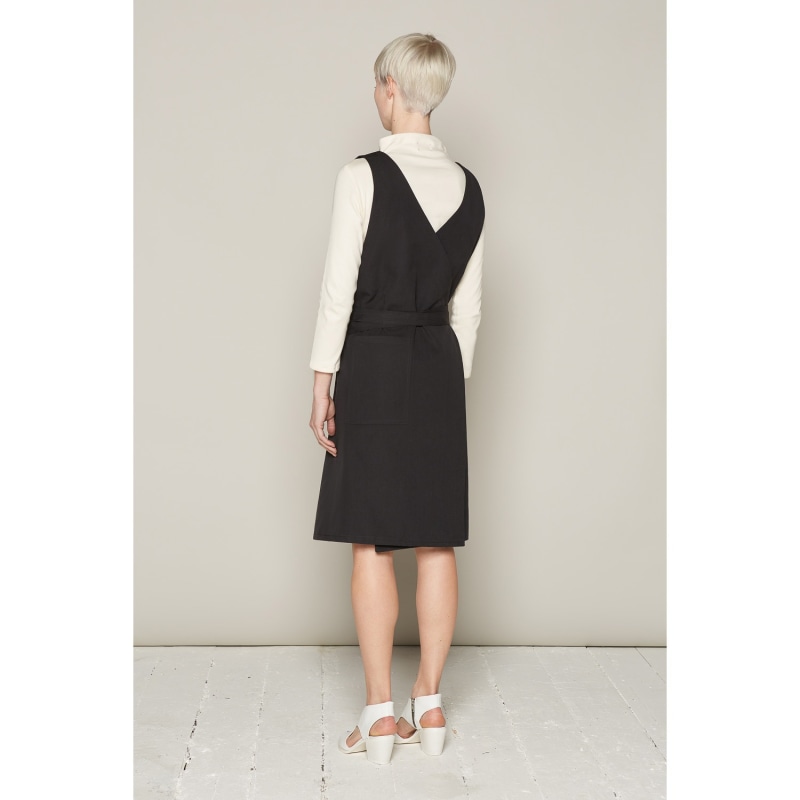 Thumbnail of Isabelle Wrap Dress Black In Organic Cotton image