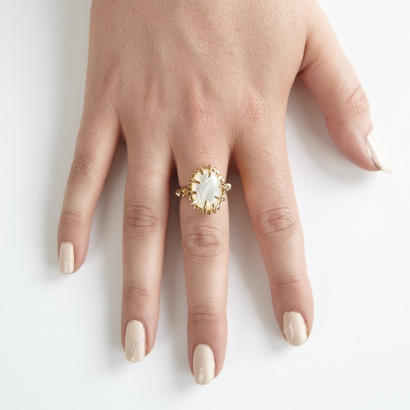 Thumbnail of Ivory Mother Of Pearl Ring Gold image