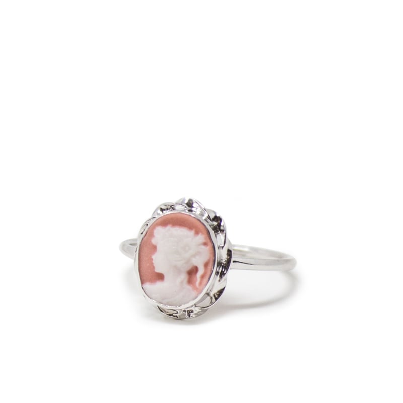 Pink cameo ring best sale