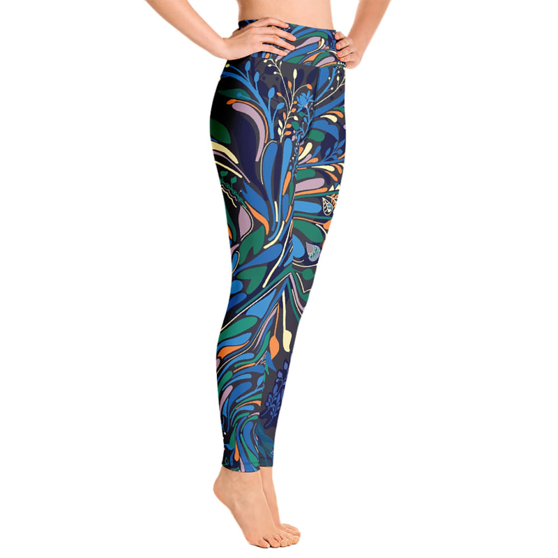 Thumbnail of High Waist Yoga Leggings In Sprinkle Night image