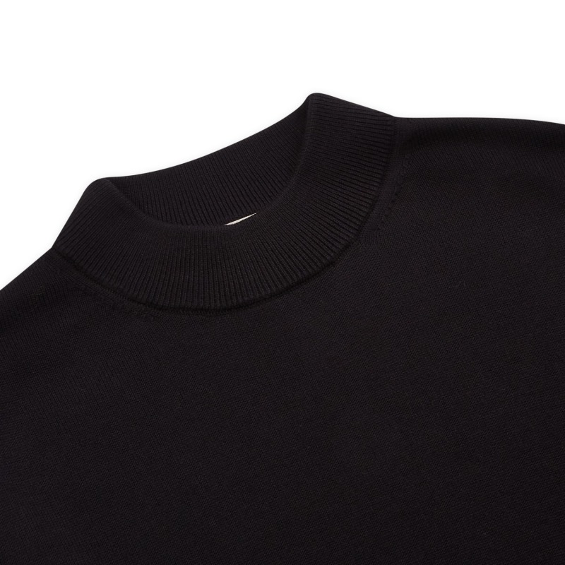 Mock Turtle Neck Black by Burrows Hare