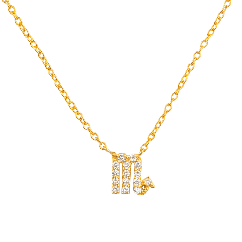 Thumbnail of Diamond Zodiac Necklace Gold Scorpio image