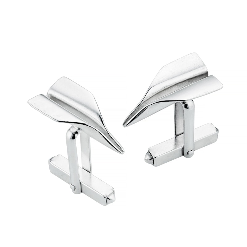 Sterling silver paper plane cufflinks best sale