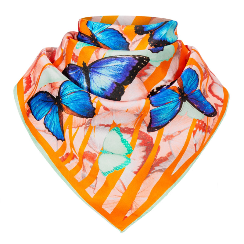 Thumbnail of Scarf Orange Butterfly image