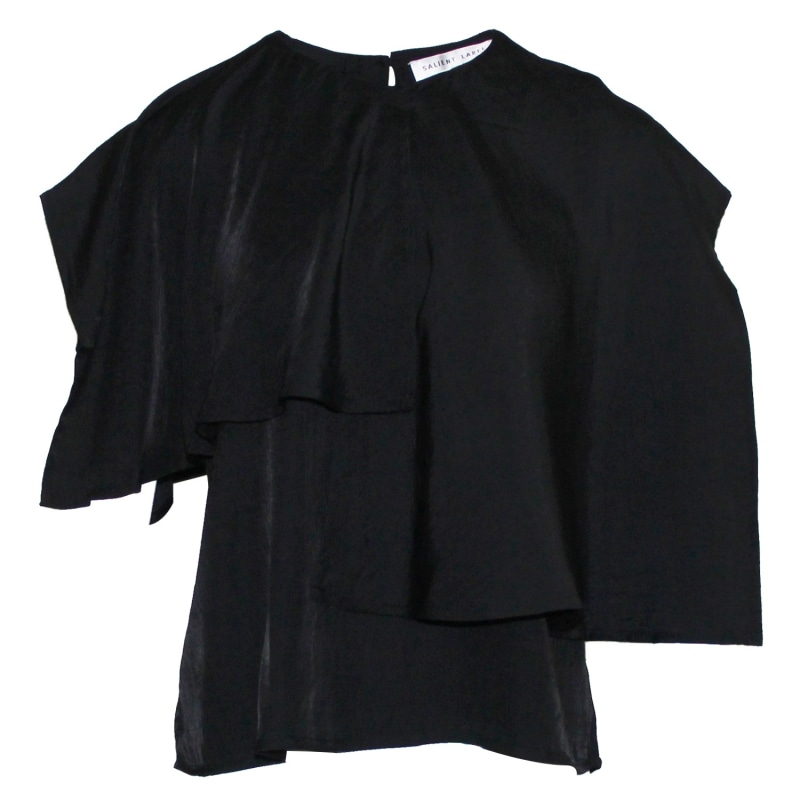 Thumbnail of Magdelena Soft Viscose Layered Top In Jet image