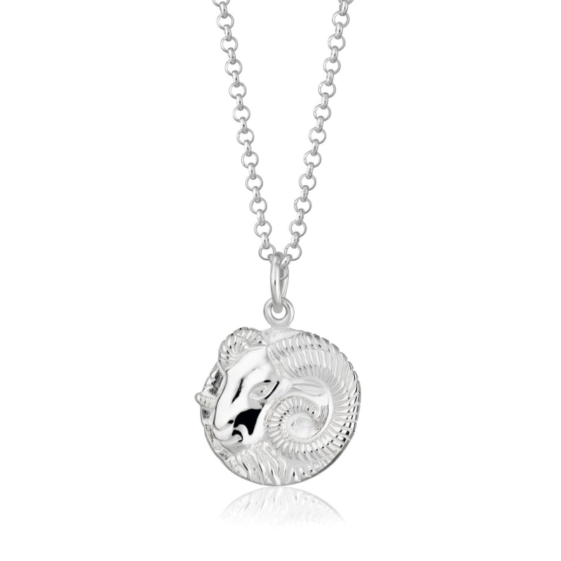 Thumbnail of Silver Aries Zodiac Necklace image