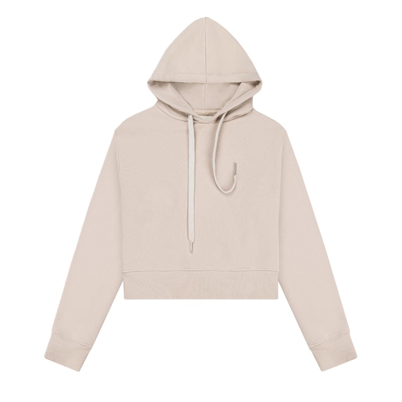 Women's Cropped Hoodie Beige | Basiclo | Wolf u0026 Badger