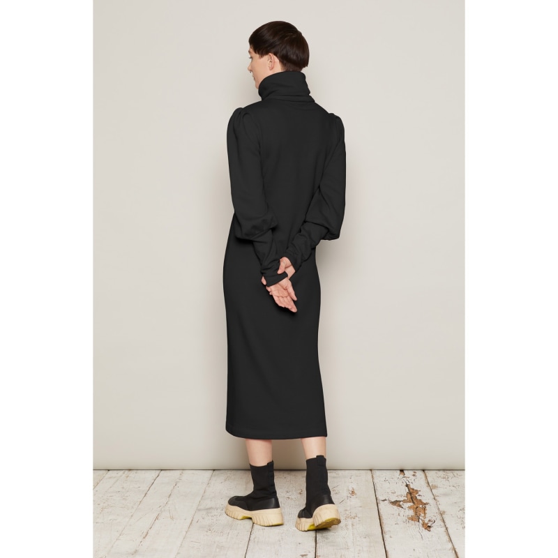 Thumbnail of Organic Fleece Turtleneck Brynja Dress Black image