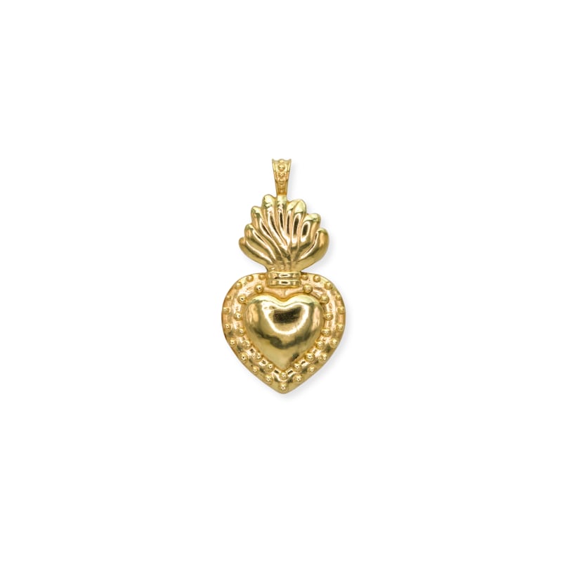 Gold Filled Sacred Heart Charm Daniela Janette Wolf Badger