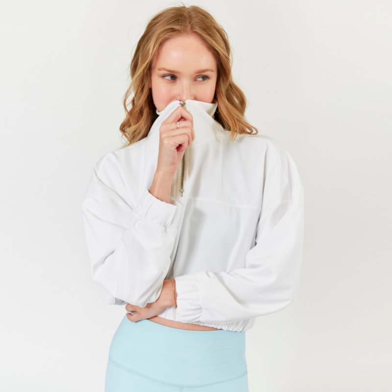 Thumbnail of Sadie Cropped Windbreaker -White image