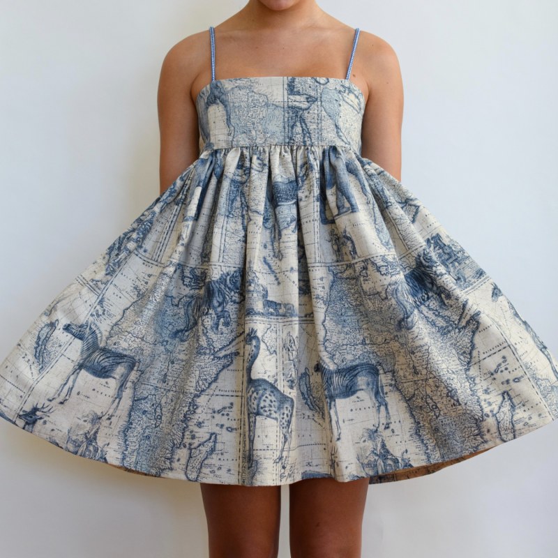 Thumbnail of Safari Trot Toile Puff Dress image