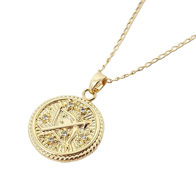 Gold astrology necklace hotsell