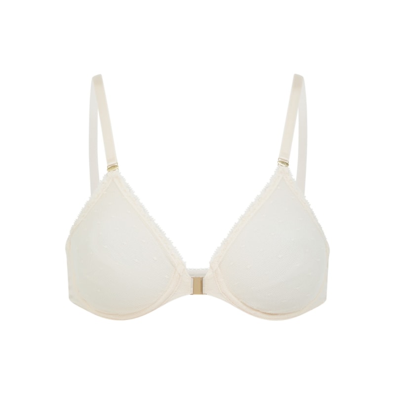 Sakura Front Close Recycled Lace Underwired Bra Shoreline Peach by Peachaus