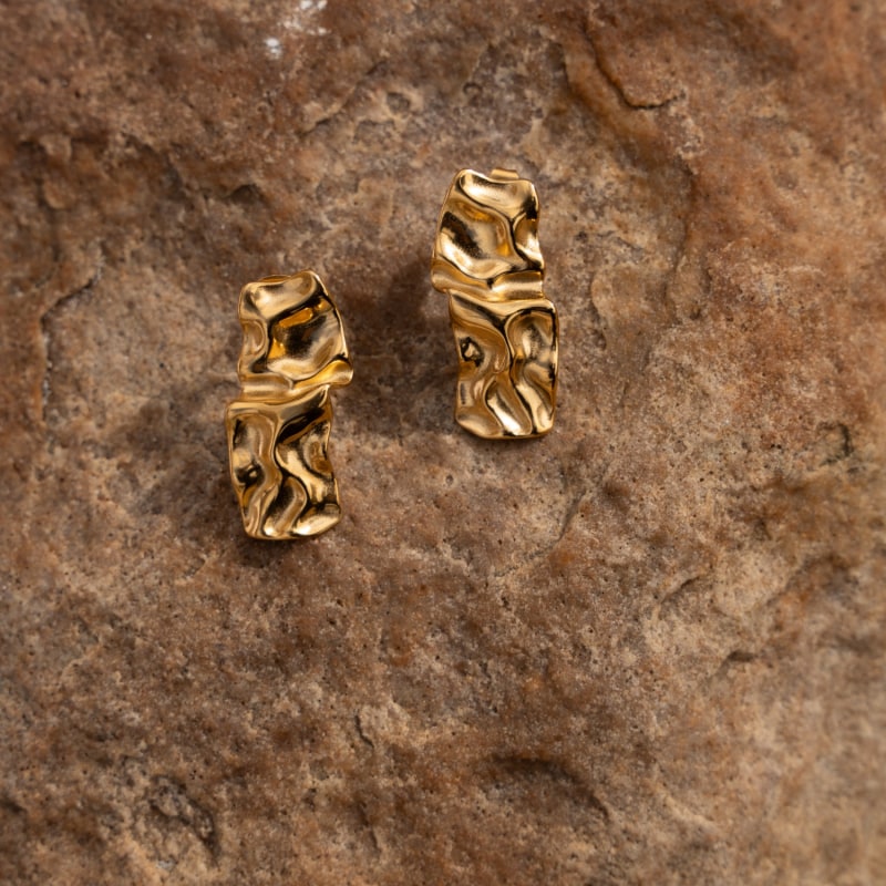 Thumbnail of Sakura Statement Irregular Gold Earrings image