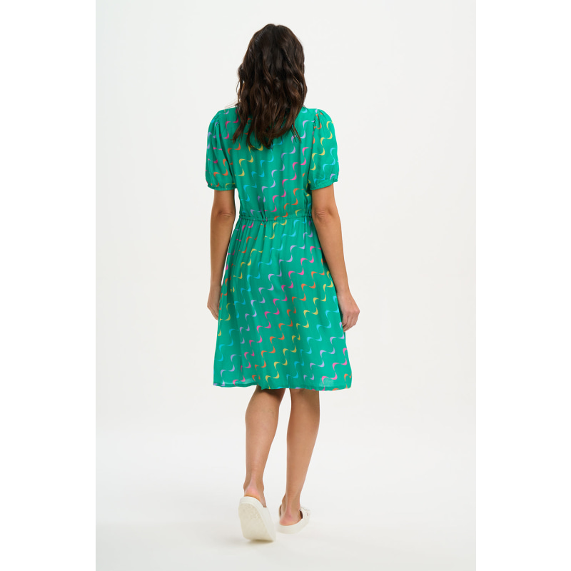 Thumbnail of Salma Shirt Dress Green, Undulating Waves image