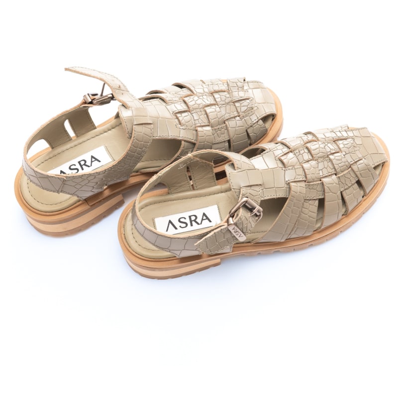 Croc leather sandals sales