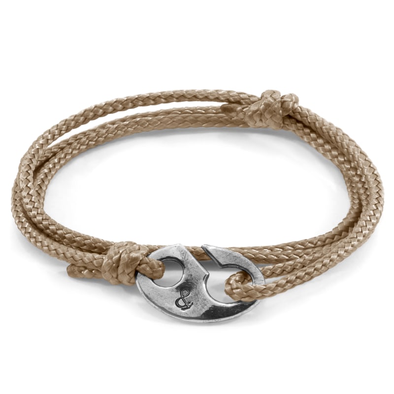 Thumbnail of Sand Brown Windsor Silver & Rope Bracelet image