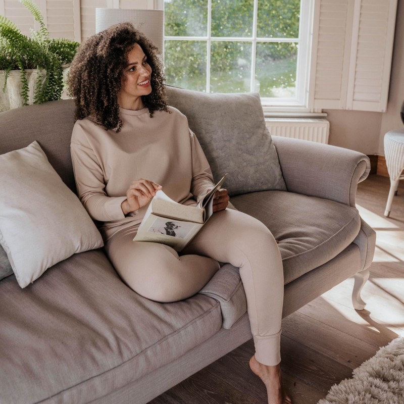 Thumbnail of Sandbeige Tencel Loungewear Set image