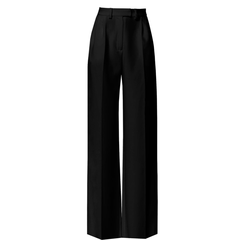 Thumbnail of Sanremo High-Rise Wide-Leg Suit Pants Black image