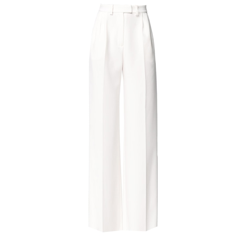 Thumbnail of Sanremo High-Rise Wide-Leg Suit Pants Ivory image